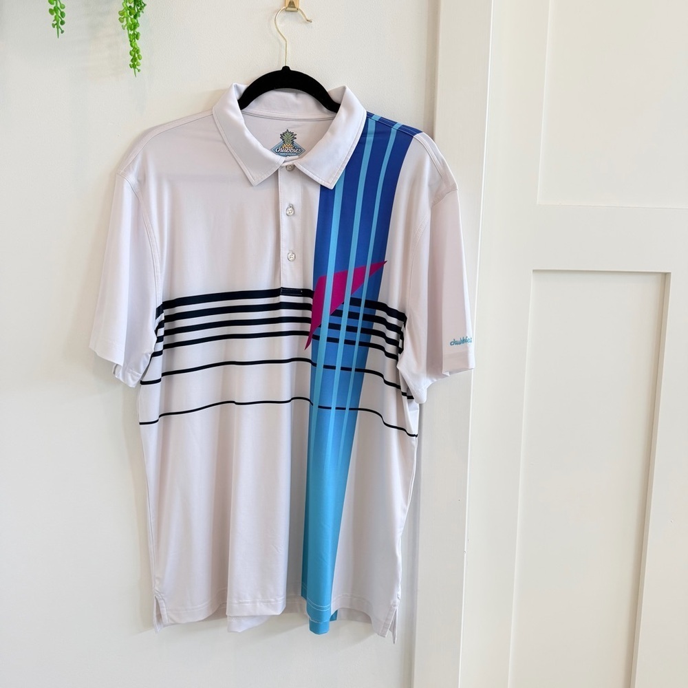 Chubbies The Flopstradamus Performance Golf Polo Men's Shirt Retro Design Size L